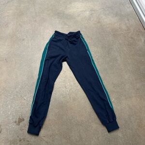 Lululemon athletica size 2  Navy Blue Joggers with Green Stripe collaboration